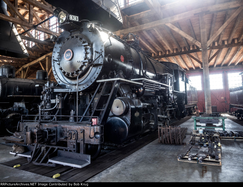 Lake Superior & Ishpeming 2-8-0 steam locomotive number 33